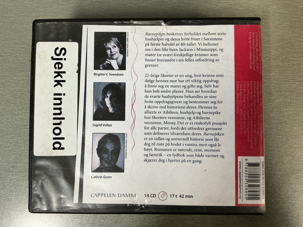 Kathryn Stockett. Barnepiken. 2009. Lydbok på CD.