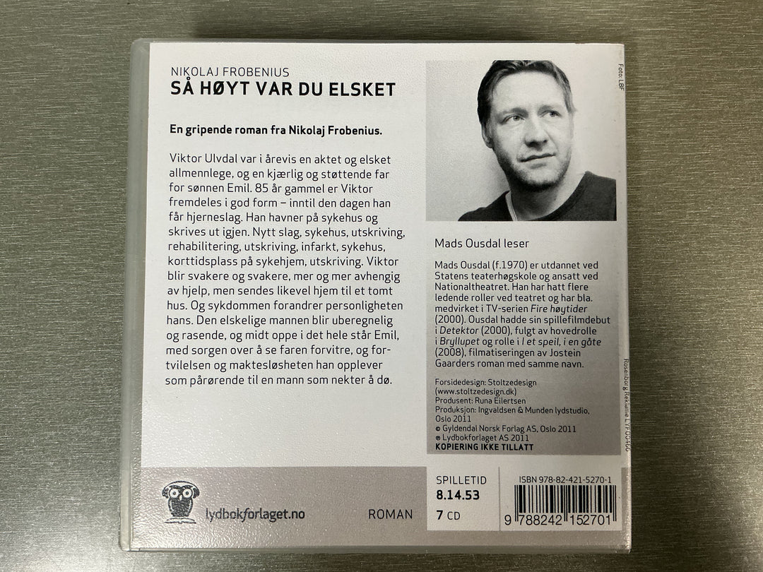 Nikolaj Frobenius. Så høyt var du elsket. 2010. Lydbok på CD.