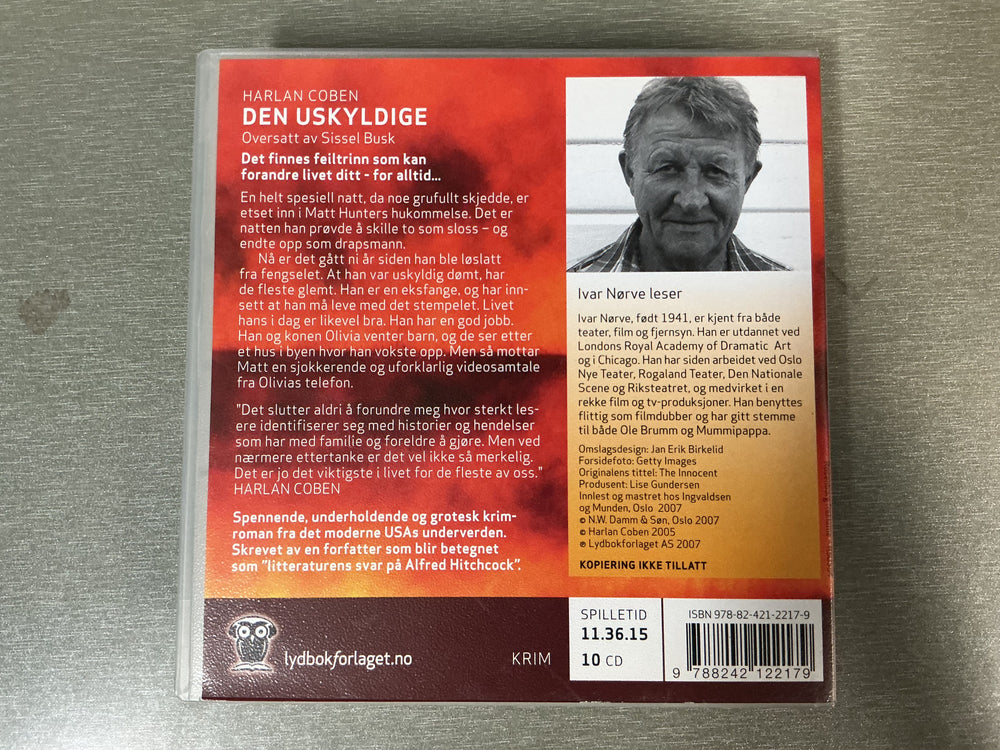 Harlan Coben. Den uskyldige. 2005. Lydbok på CD.