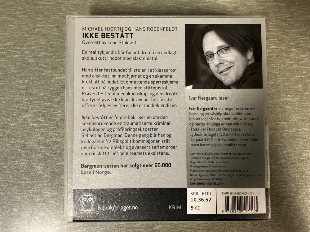 Hjorth Rosenfeldt. Ikke bestått. Lydbok på CD.