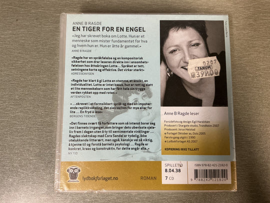 Anne B. Ragde. En tiger for en engel. 2010. Lydbok på CD.