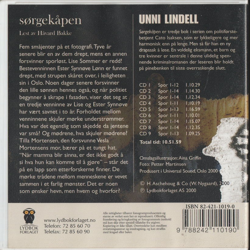 Unni Lindell. Sørgekåpen. 2004. Lydbok på CD.