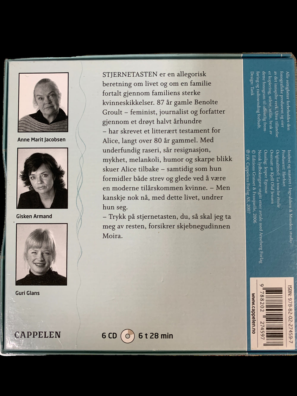 Benoîte Groult. Stjernetasten. Lydbok på 6 CD.