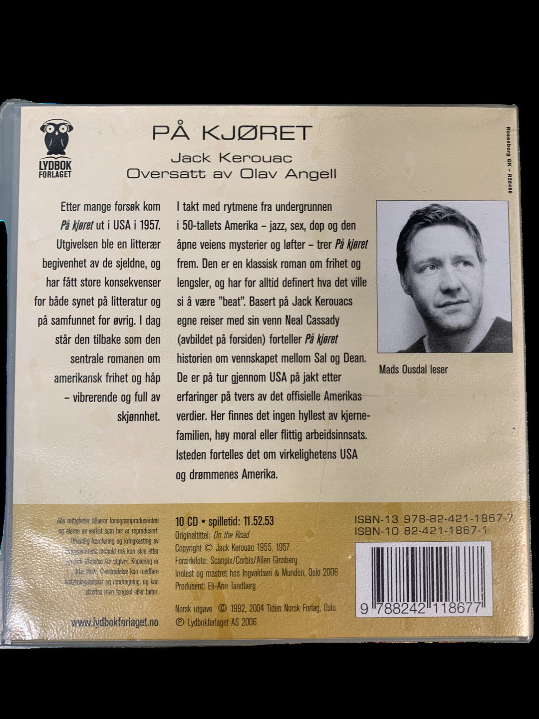 Jack Kerouac. På kjøret. Lydbok på 10 CD. Ny i plast!