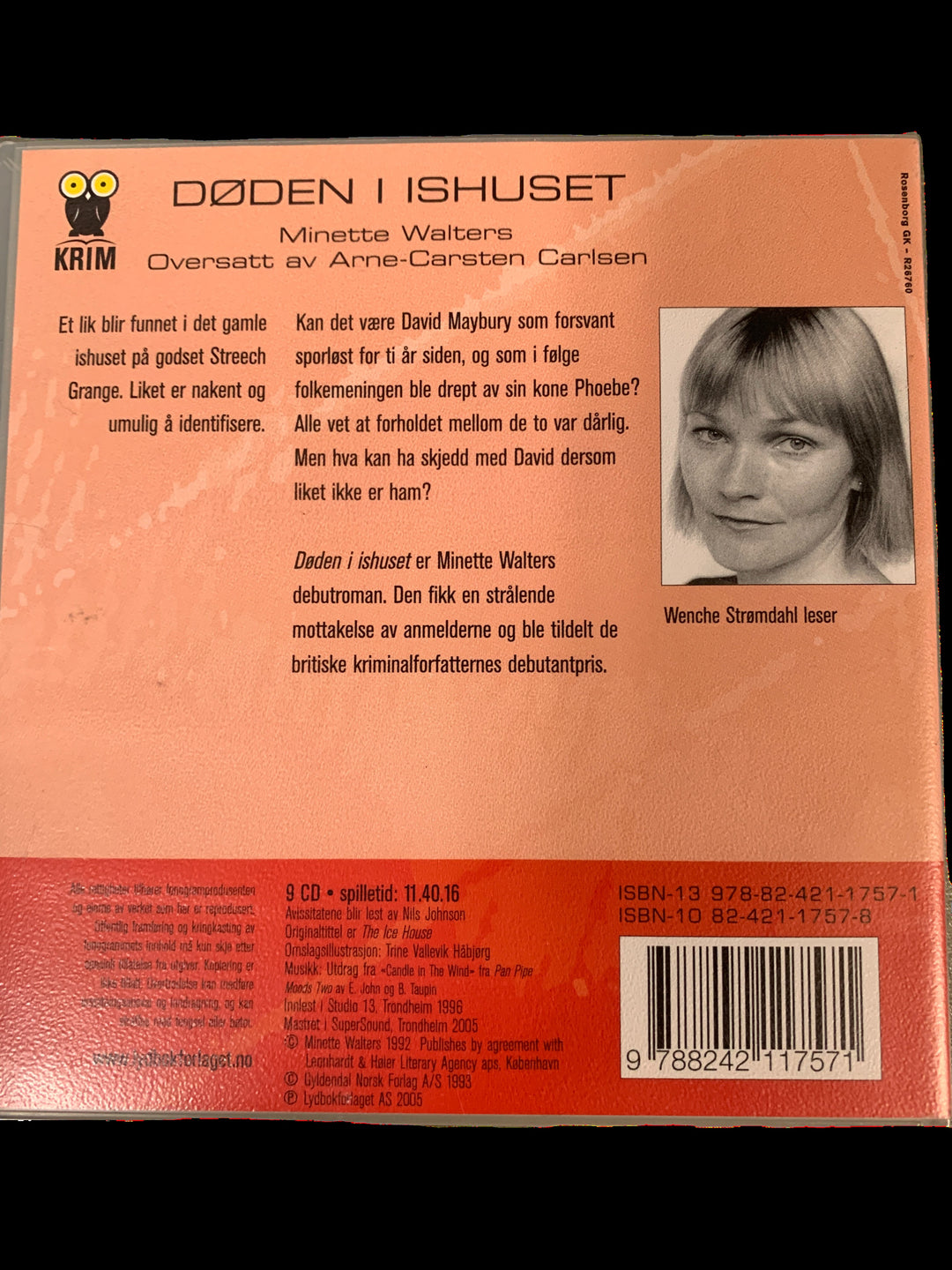 Minette Walters. Døden i ishuset. Lydbok på 9 CD.