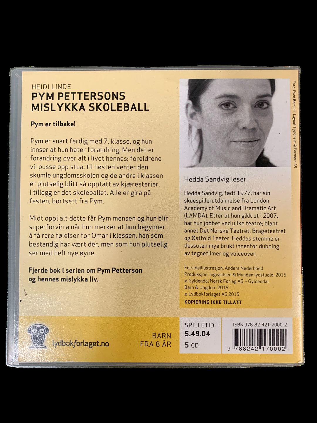Heidi Linde. Pym Pettersons mislykka skoleball. Lydbok på 5 CD.