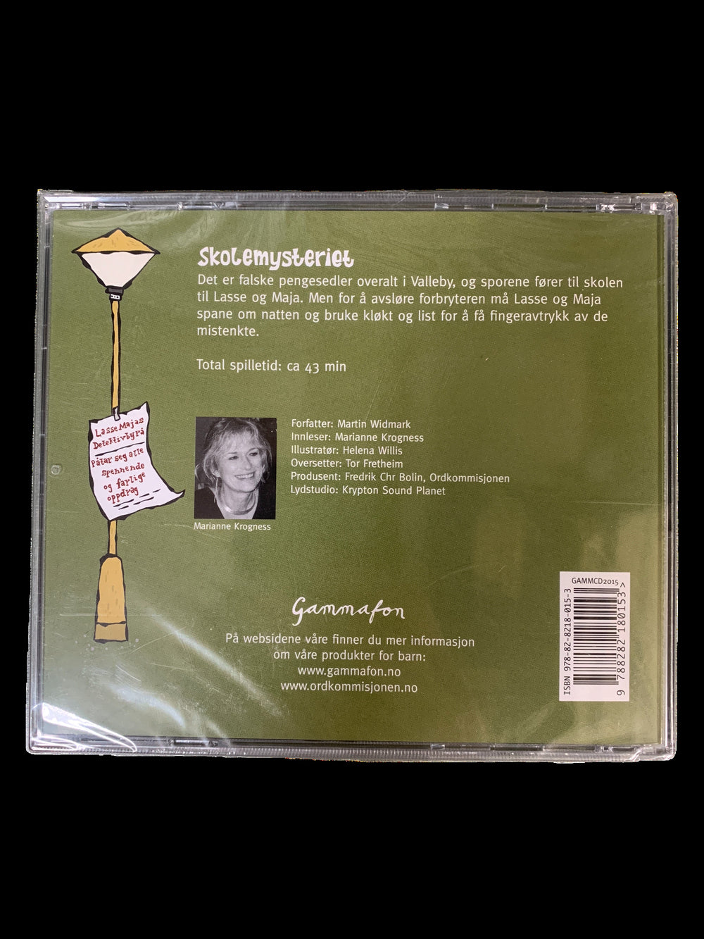 Martin Widmark. LasseMajas Detektivbyrå – Skolemysteriet. Lydbok på CD. Ny i plast!