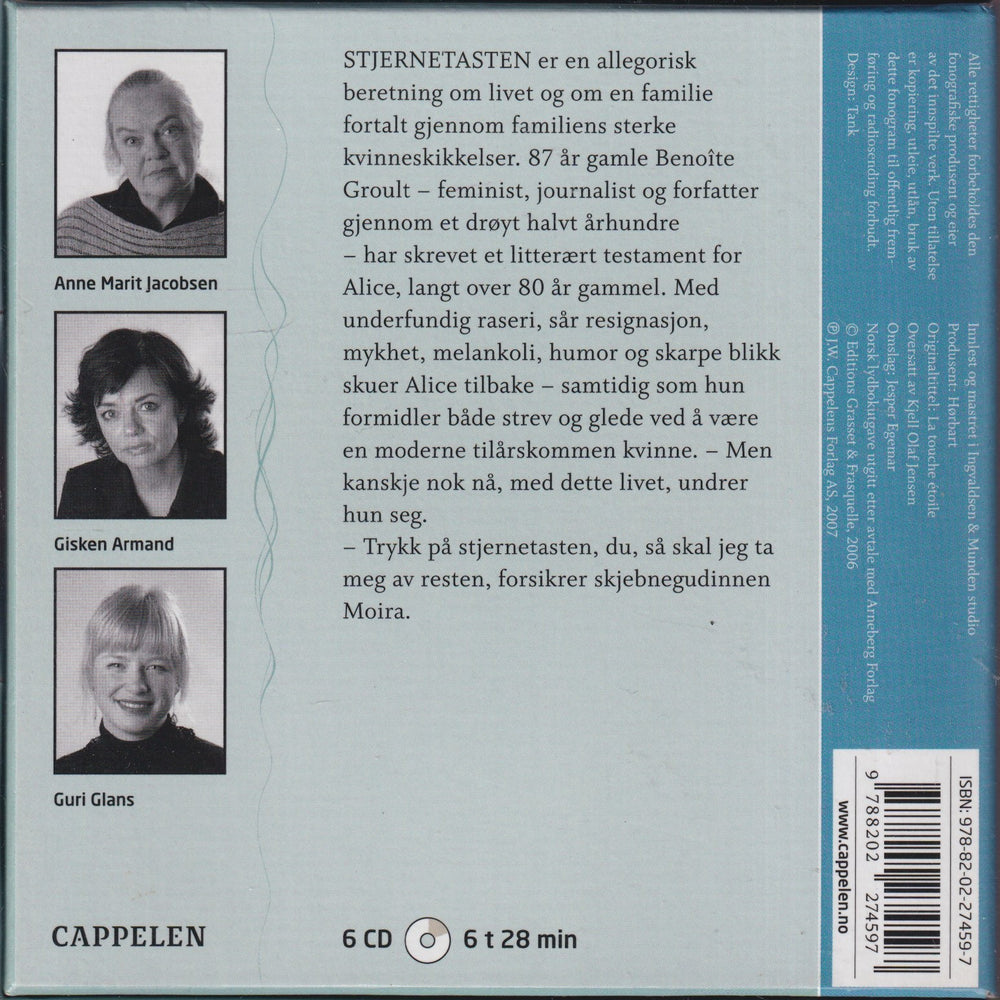 Benoîte Groult. Stjernetasten. Lydbok på 6 CD.