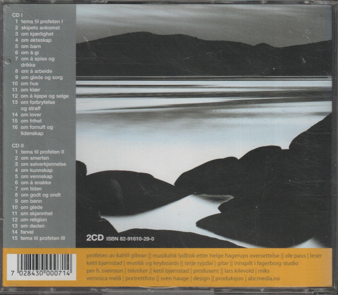 Kahlil Gibran. Profeten – Ole Paus leser. Lydbok på 2 CD.