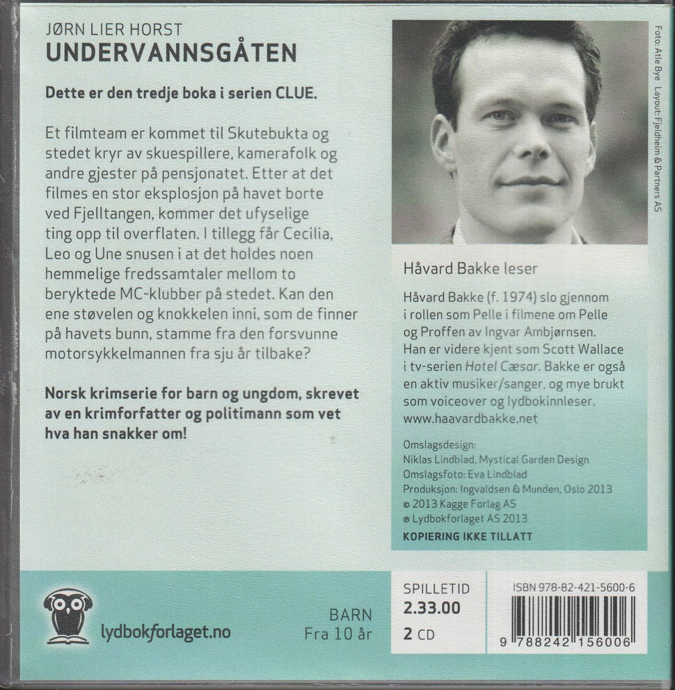 Jørn Lier Horst. Undervannsgåten. Lydbok på 2 CD.