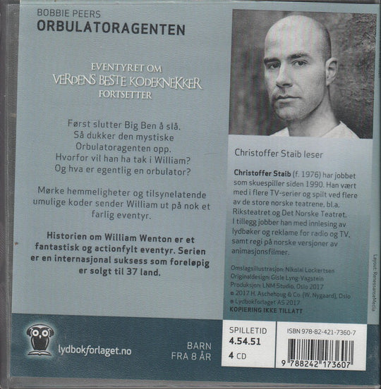 Bobbie Peers. William Wenton 3 – Orbulatoragenten. Lydbok på 4 CD.