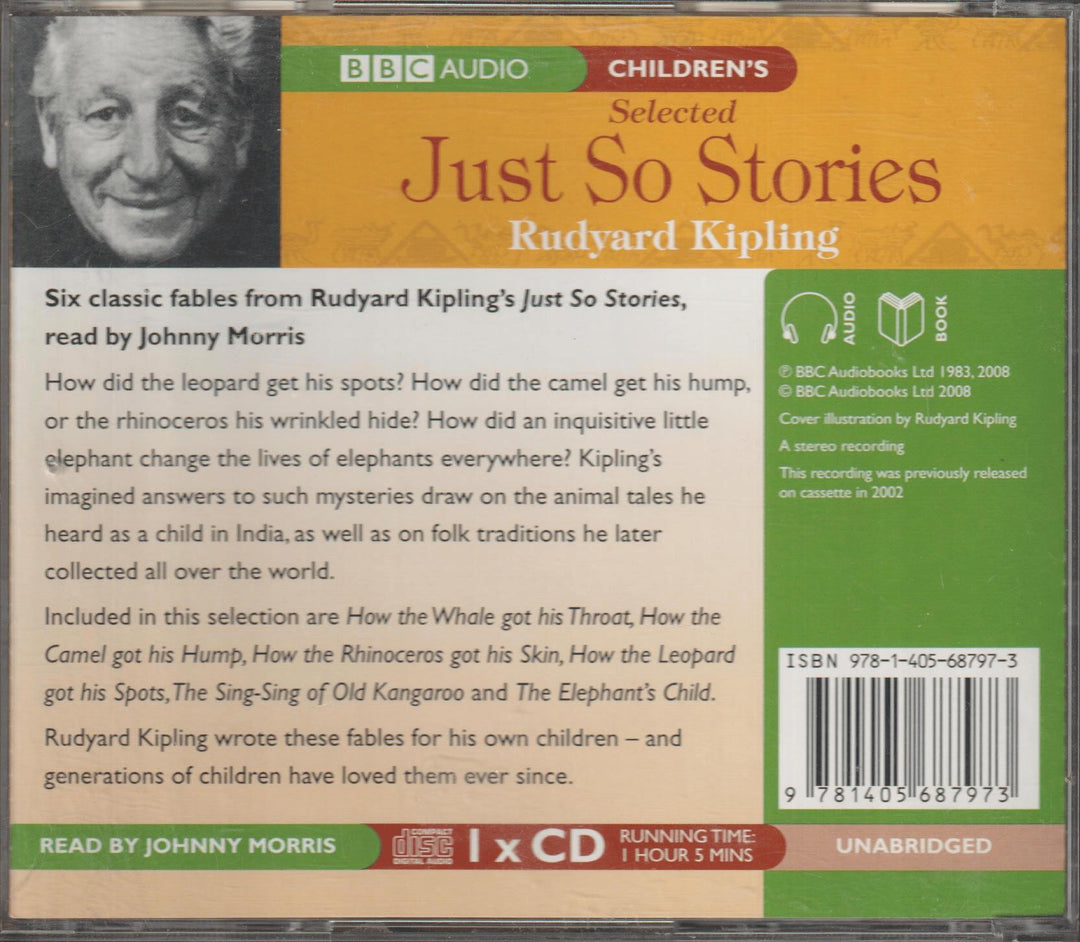 Rudyard Kipling. Selected Just So Stories. Lydbok på 1 CD.