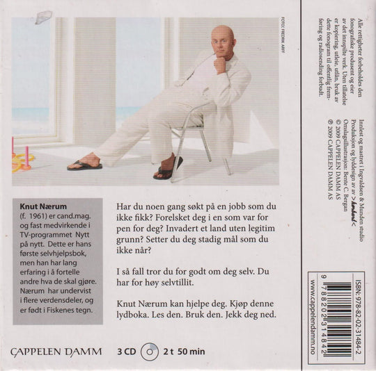 Knut Nærum. Sitt ned og hold kjeft. Lydbok på 3 CD.