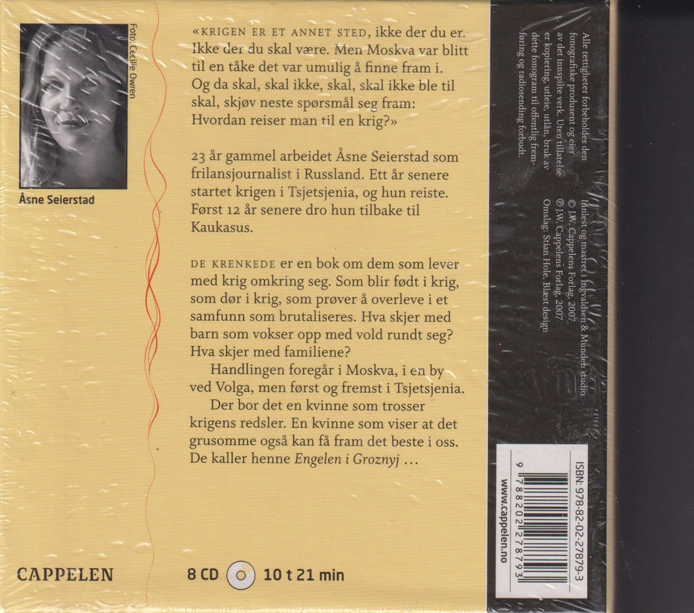 Åsne Seierstad. De krenkede – Historier fra Tsjetsjenia. Lydbok på 8 CD. Ny i plast!
