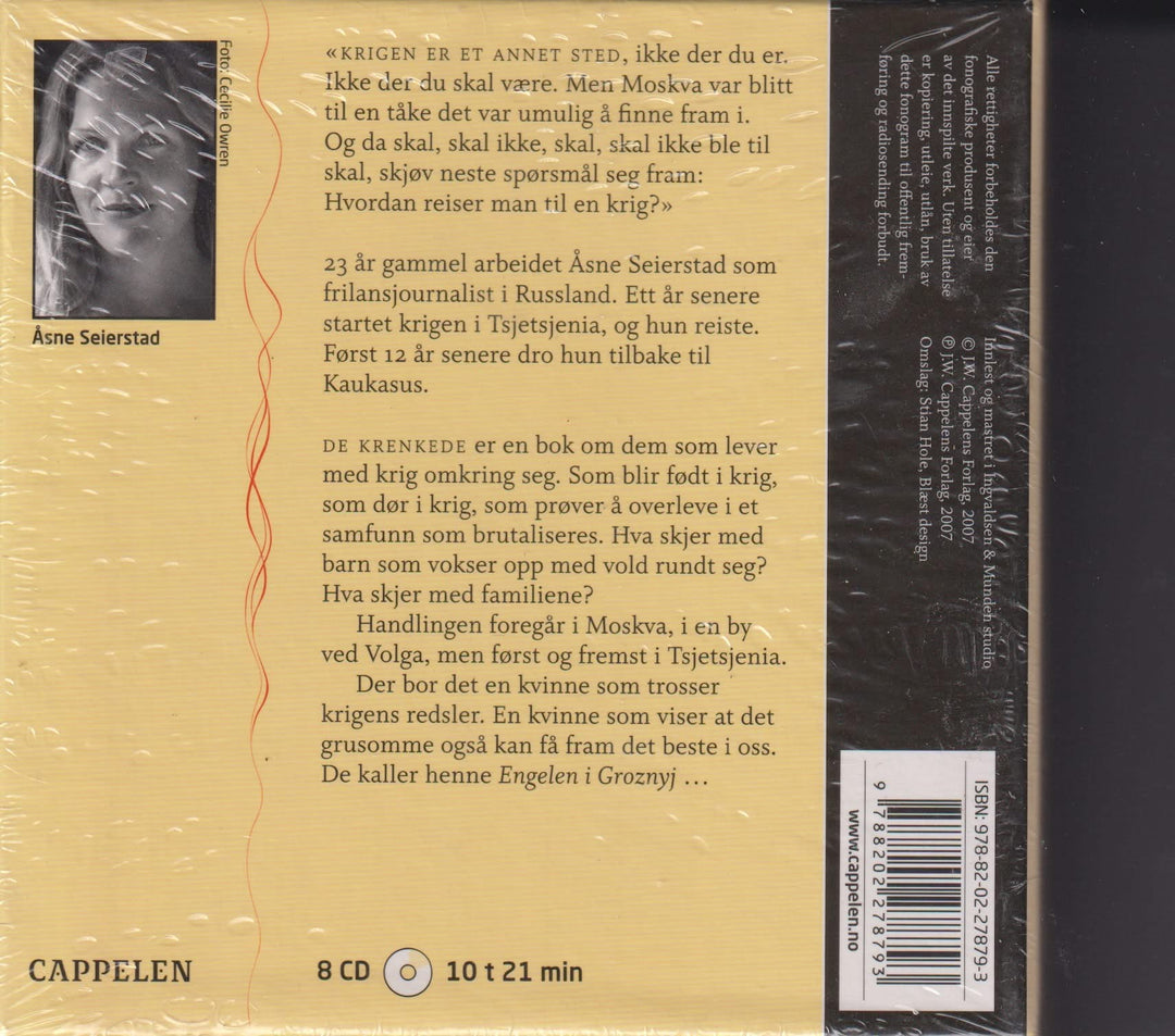 Åsne Seierstad. De krenkede – Historier fra Tsjetsjenia. Lydbok på 8 CD. Ny i plast!