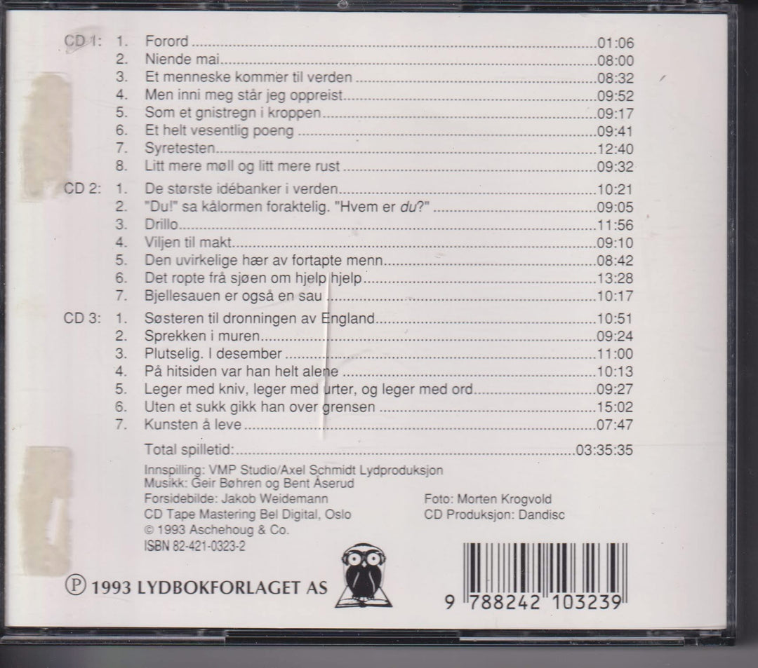 Jan Vincents Johannessen og Jakob Weidemann. Kunsten å leve. Lydbok på 3 CD.