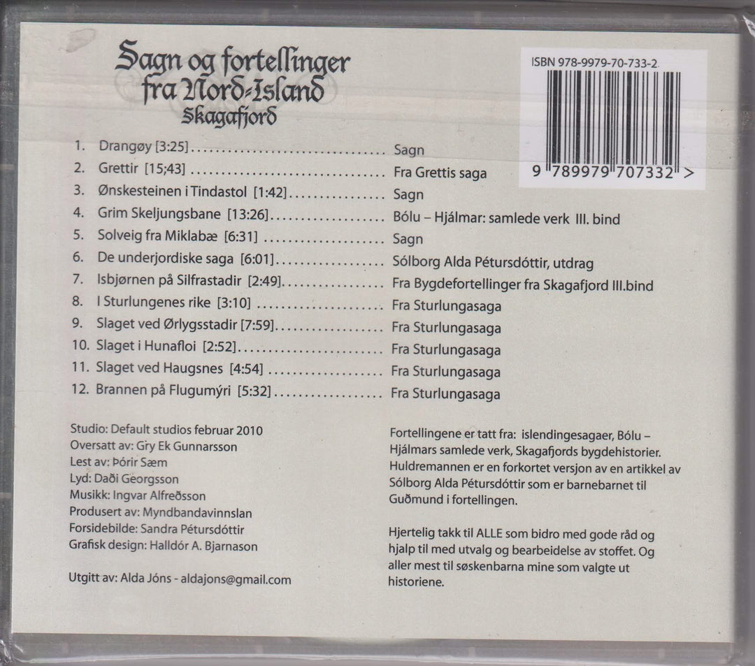 Sagn og fortellinger fra Nord-Island – Skagafjord. Lydbok på CD.