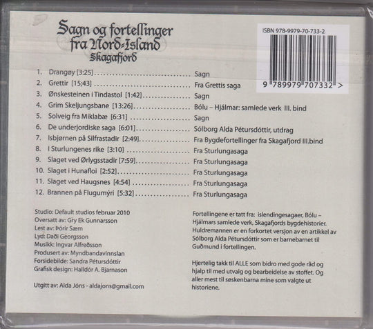 Sagn og fortellinger fra Nord-Island – Skagafjord. Lydbok på CD.