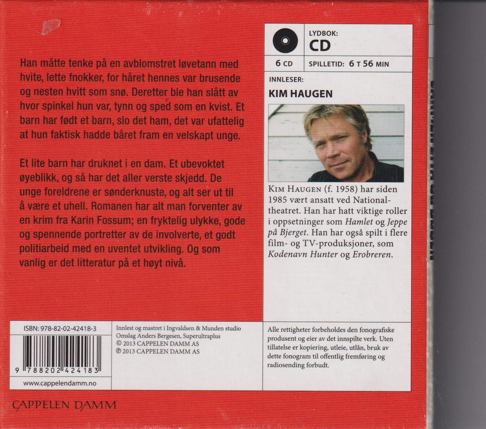 Karin Fossum. Carmen Zita og døden. Lydbok på 6 CD.