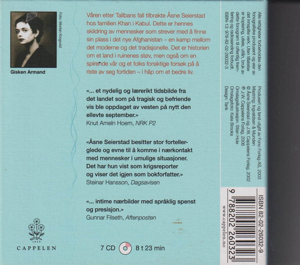 Åsne Seierstad. Bokhandleren i Kabul. Lydbok på 7 CD.