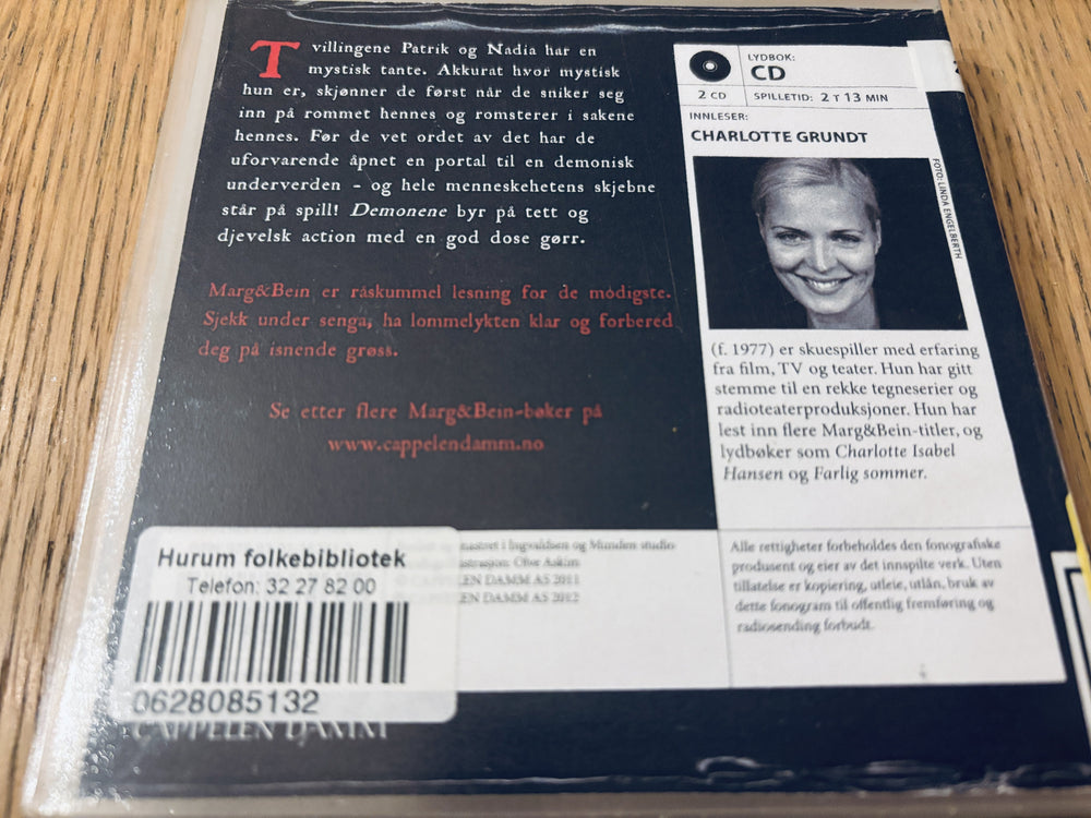 Jon Ewo. 2010. Marg & Bein: Demonene. Lydbok på CD (fra bibliotek, pene disker).