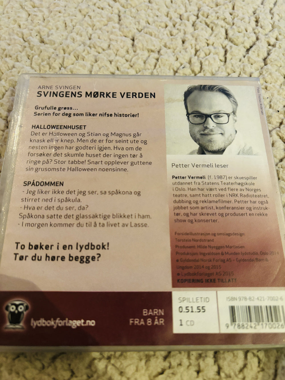 Arne Svingen, 2013, Halloween-huset / Spådommen. Lydbok på CD (fra bibliotek, pene disker).
