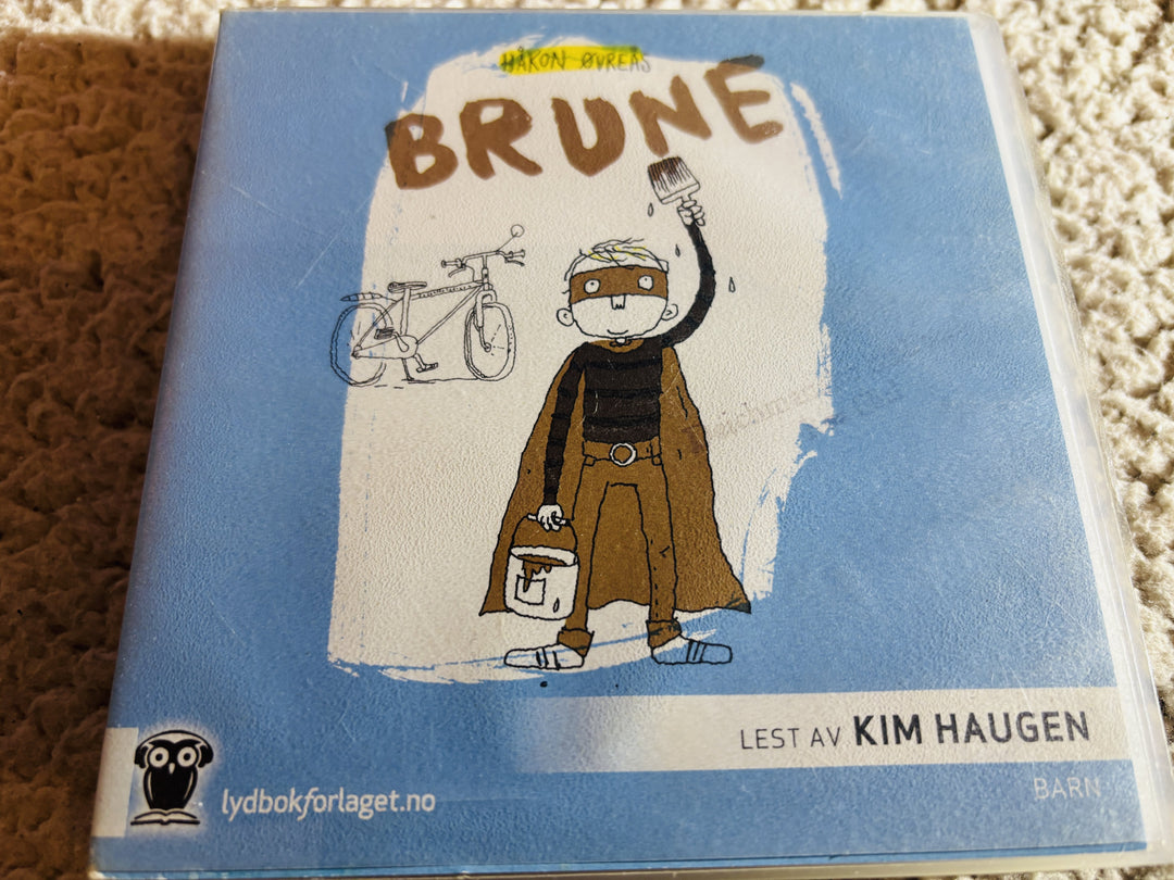 Brune, Håkon Øvreås (2013). Lydbok på CD (fra bibliotek, pene disker).