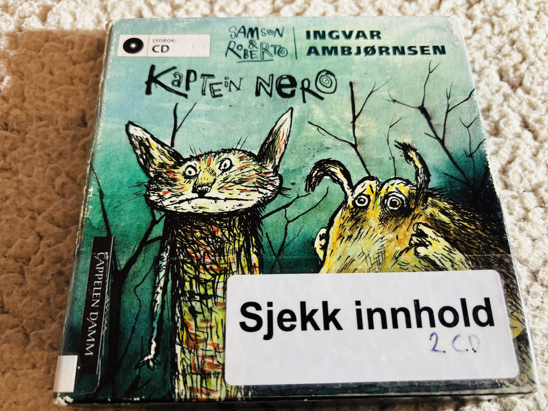Kaptein Nero, Ingvar Ambjørnsen (2003). Lydbok på CD (fra bibliotek, pene disker).