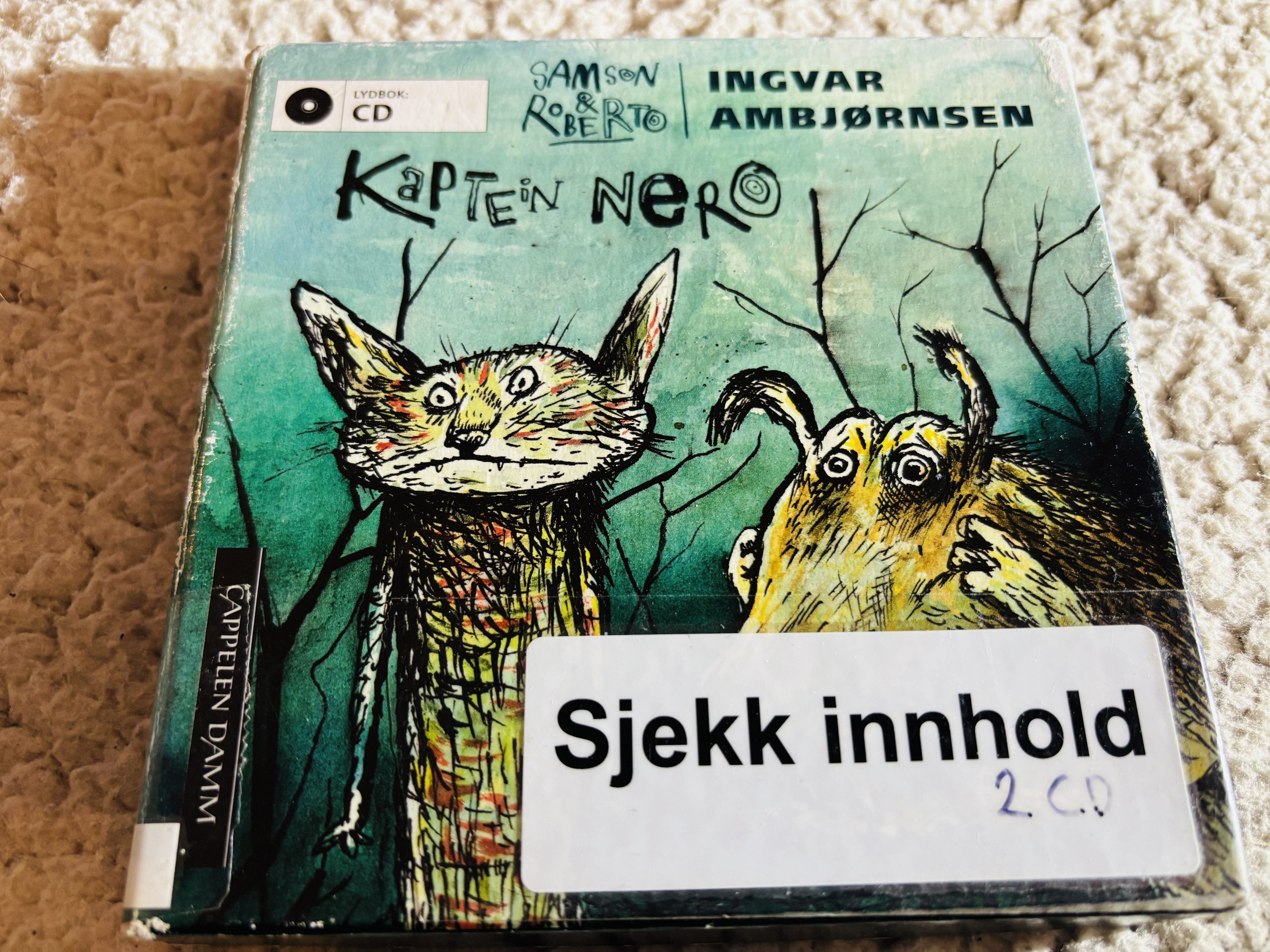 Kaptein Nero, Ingvar Ambjørnsen (2003). Lydbok på CD (fra bibliotek, pene disker).