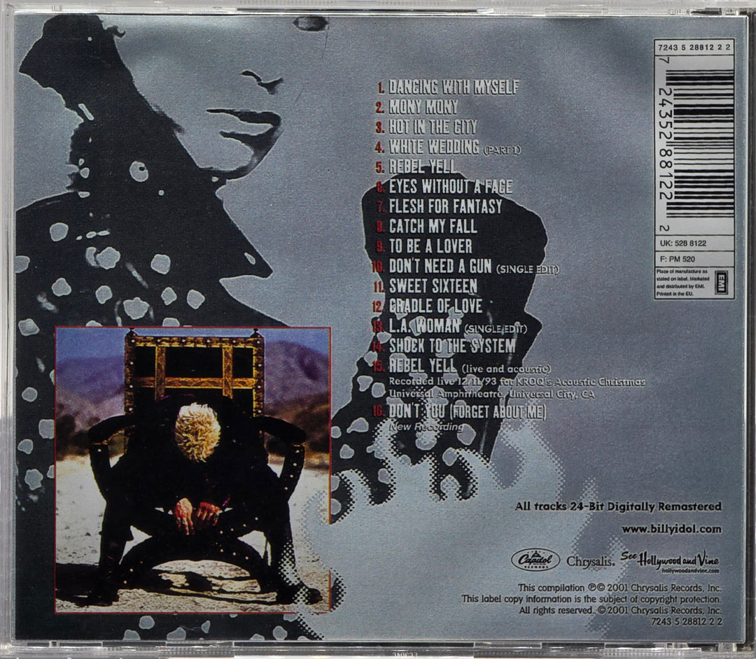 Billy Idol. Greatest Hits. 2008 . Musikk-CD.