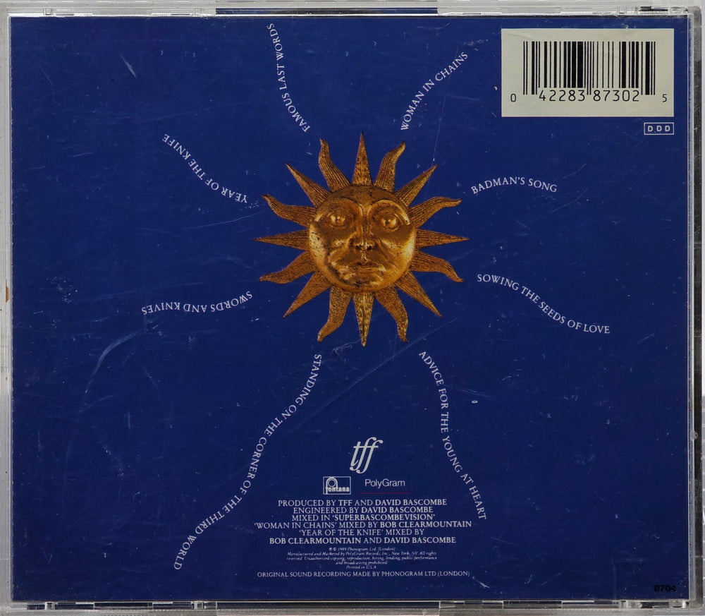 Tears for Fears. The Seeds of Love. 1989 . Musikk-CD.