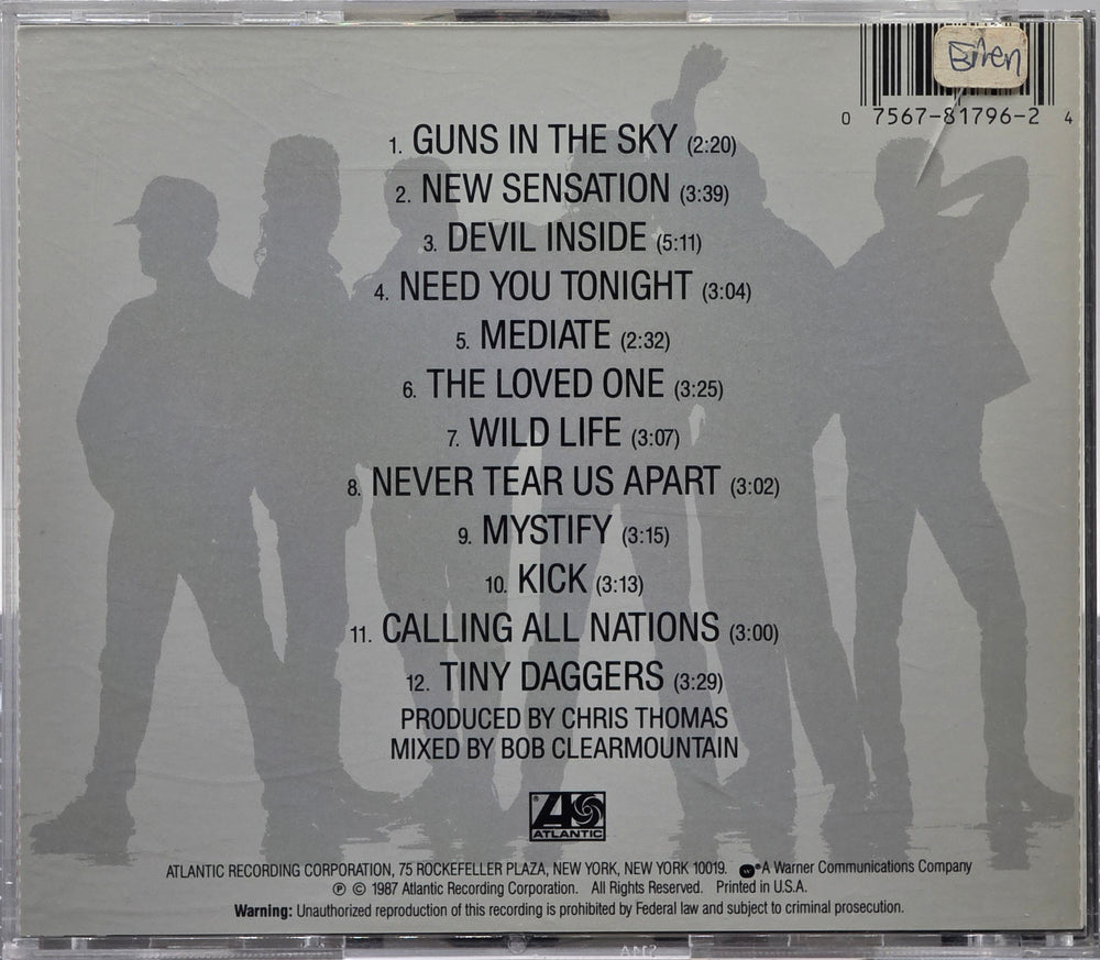 INXS. Kick. 1987 . Musikk-CD.