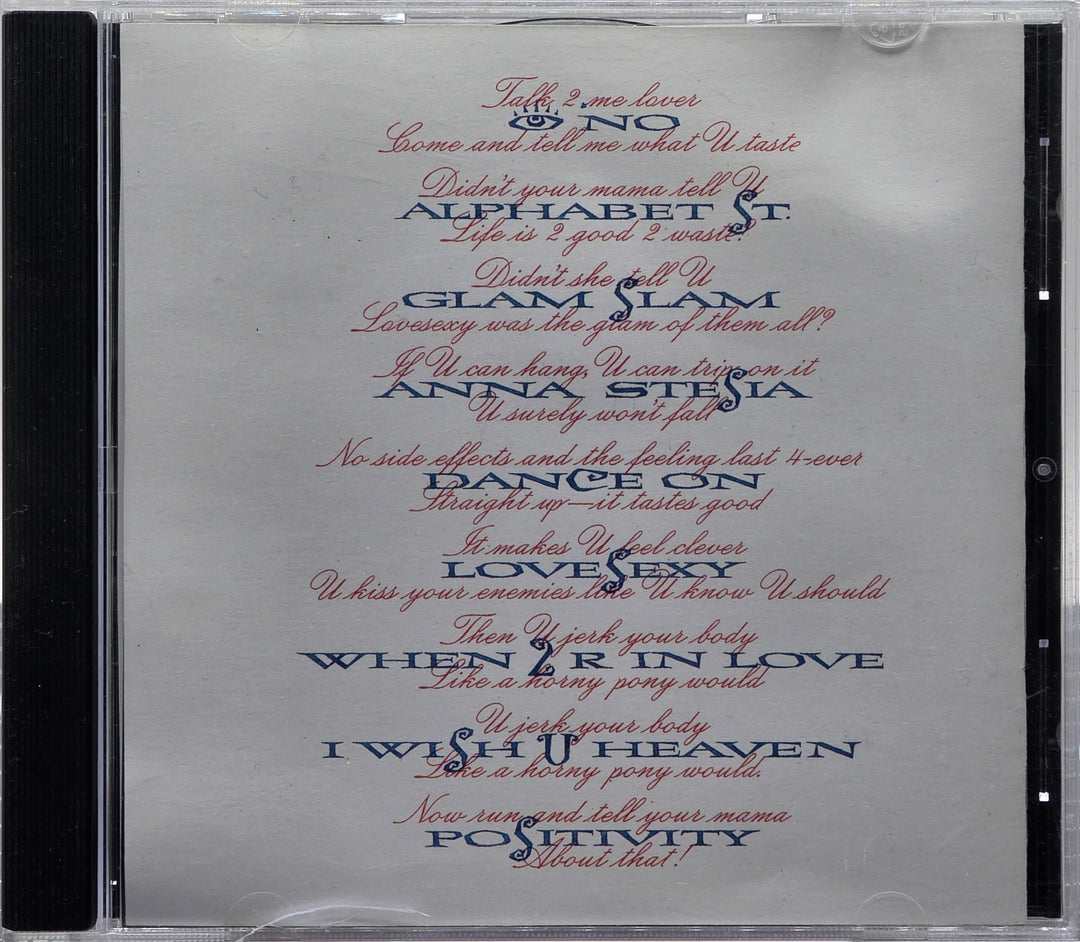 Prince. Lovesexy. 1988. Musikk-CD.
