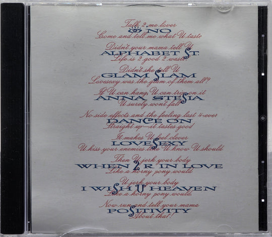 Prince. Lovesexy. 1988. Musikk-CD.