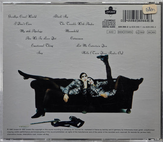 Shakespears Sister. Hormonally Yours. 1992. Musikk-CD.