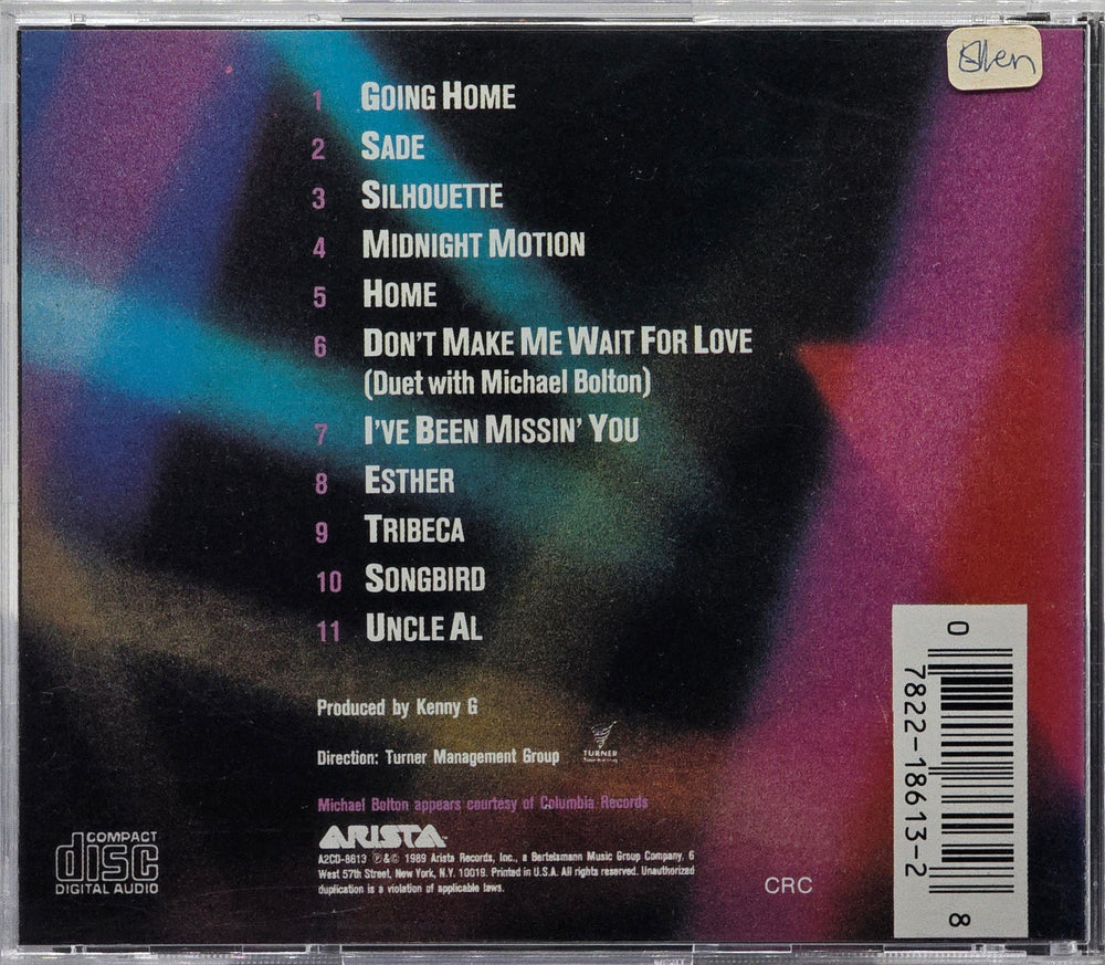 Kenny G. Live. 1989. Musikk-CD.