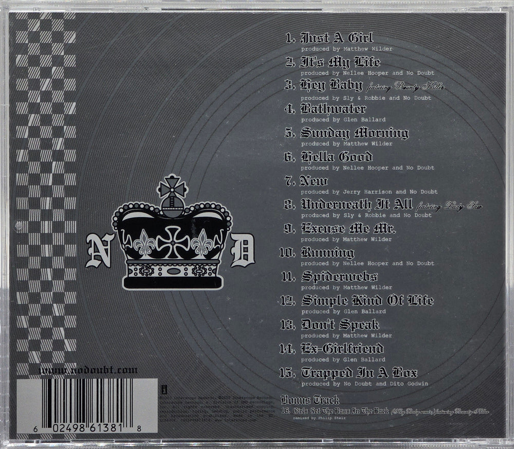 No Doubt. The Singles 1992-2003. 2003. Musikk-CD.