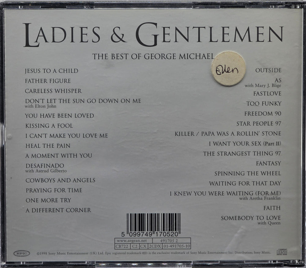 George Michael. Ladies & Gentlemen: The Best of George Michael. . Musikk-CD.