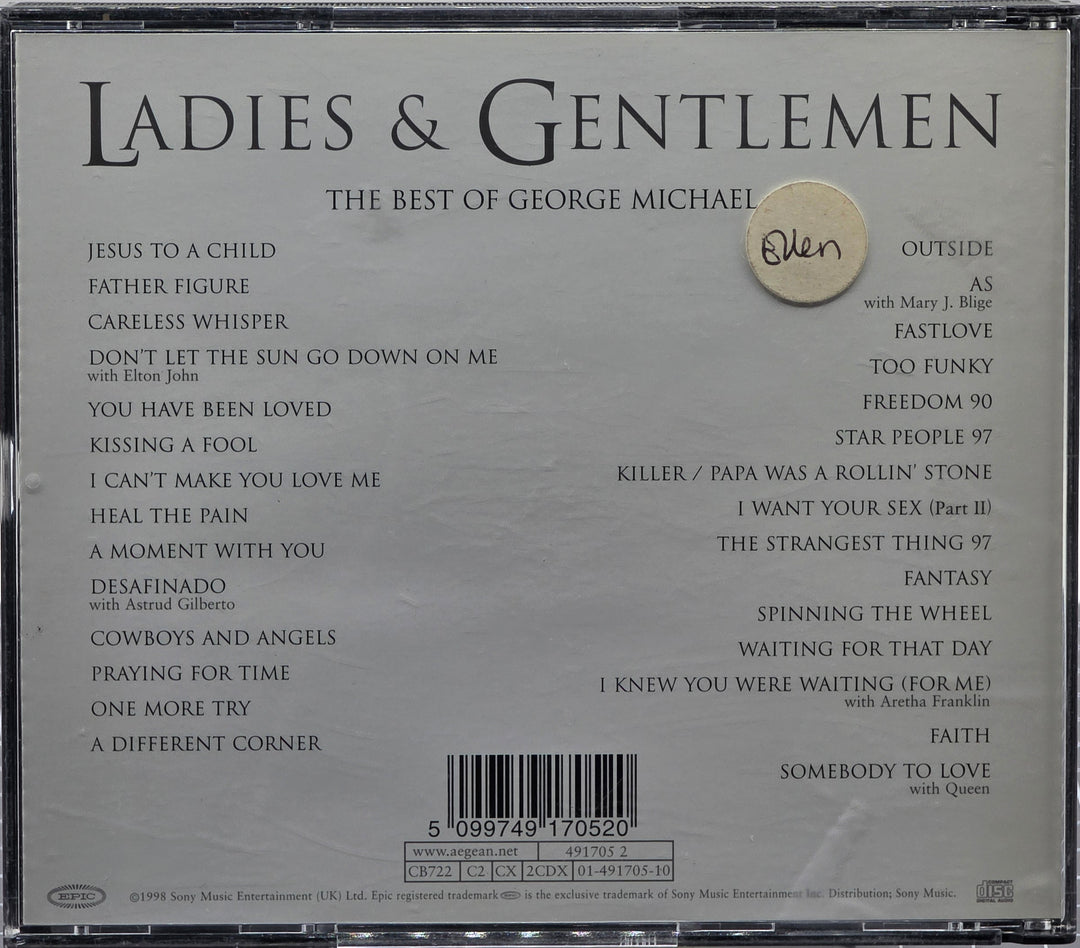 George Michael. Ladies & Gentlemen: The Best of George Michael. . Musikk-CD.