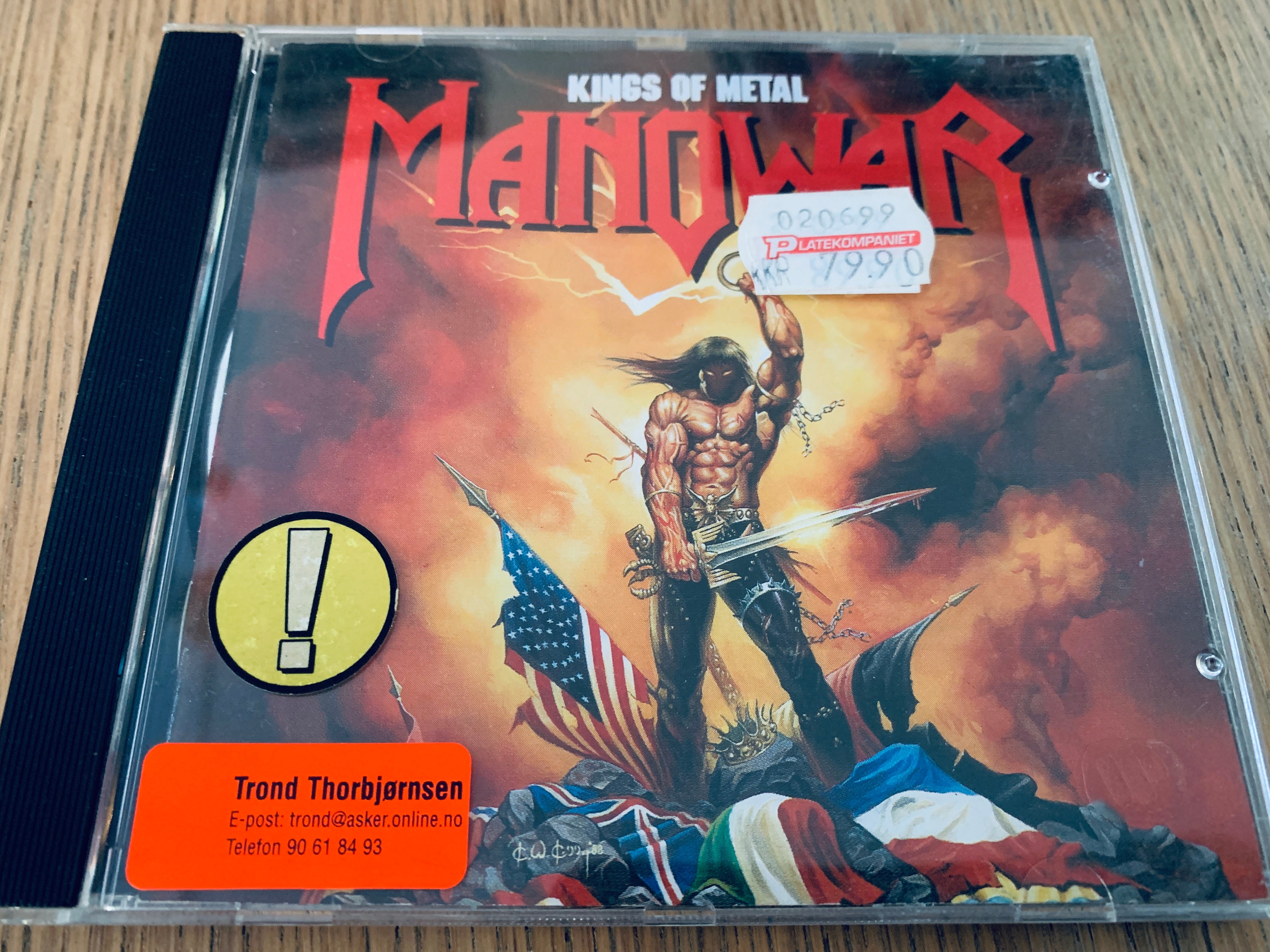 Manowar. Kings of Metal. 1988. Musikk-CD.