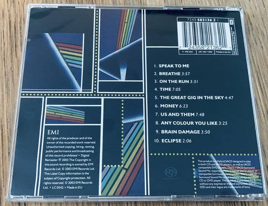Pink Floyd. The Dark Side of the Moon (30th Anniversary Edition). 2003. Musikk-CD.