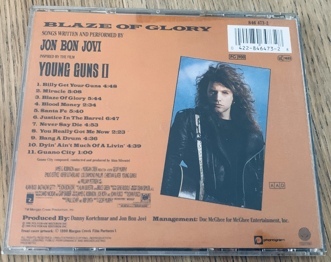 Jon Bon Jovi. Blaze of Glory. 1990. Musikk-CD.
