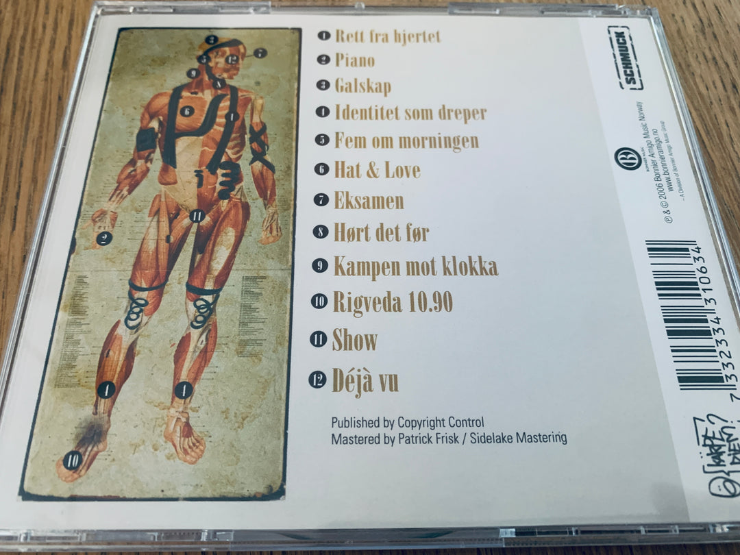 Karpe Diem. Rett fra hjertet. 2006. Musikk-CD.