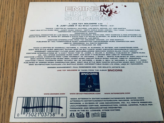 Eminem, Like Toy Soldiers, 2004, Musikk-CD.