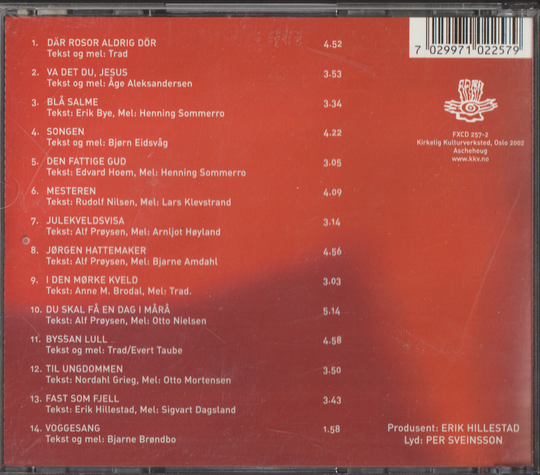 Bjarne Brøndbo, 2004, Salmer på ville veier. CD.