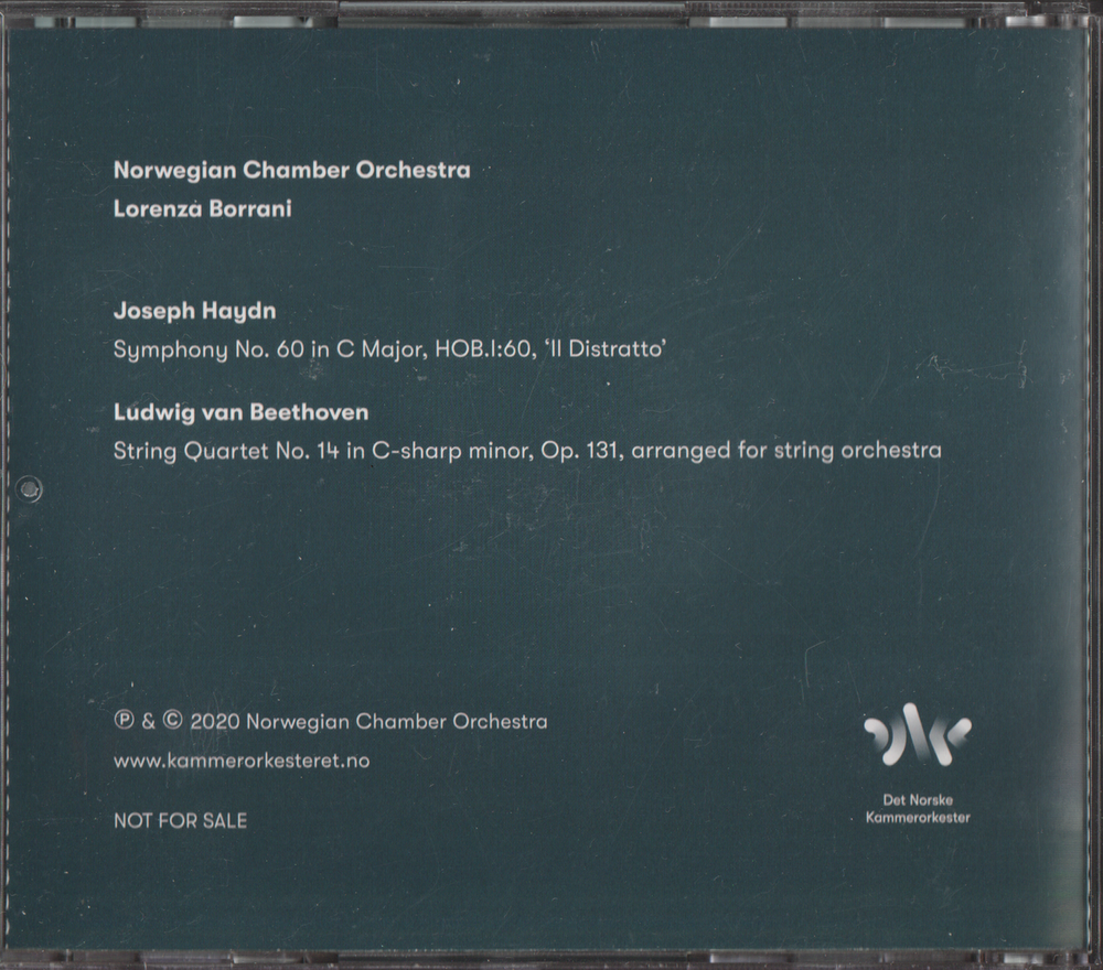 Norwegian Chamber Orchestra, Lorenza Borrani. 2012. Haydn / Beethoven. CD.