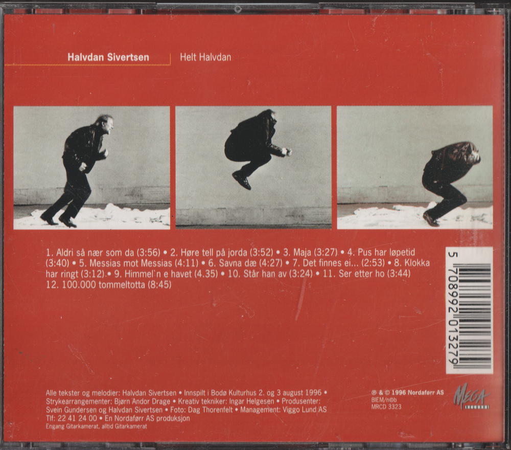 Halvdan Sivertsen. 2005. Helt Halvdan. CD.