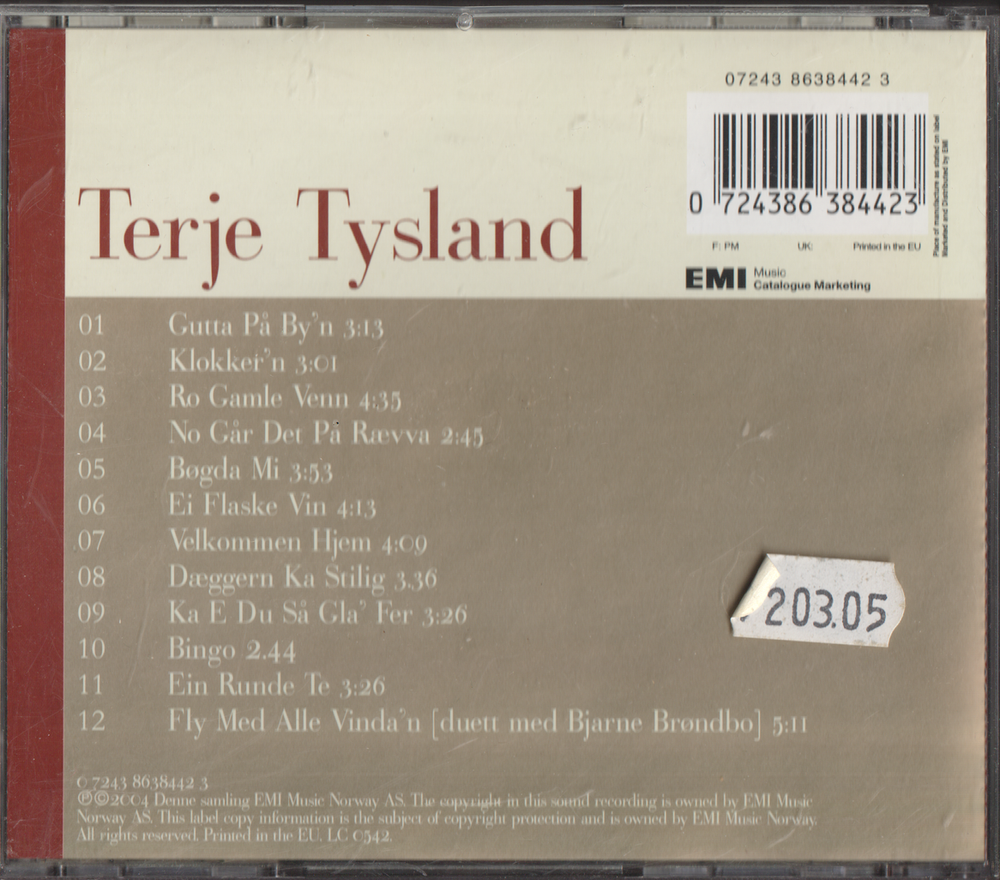 Terje Tysland, 2005, Gull (EMI Gull). CD.