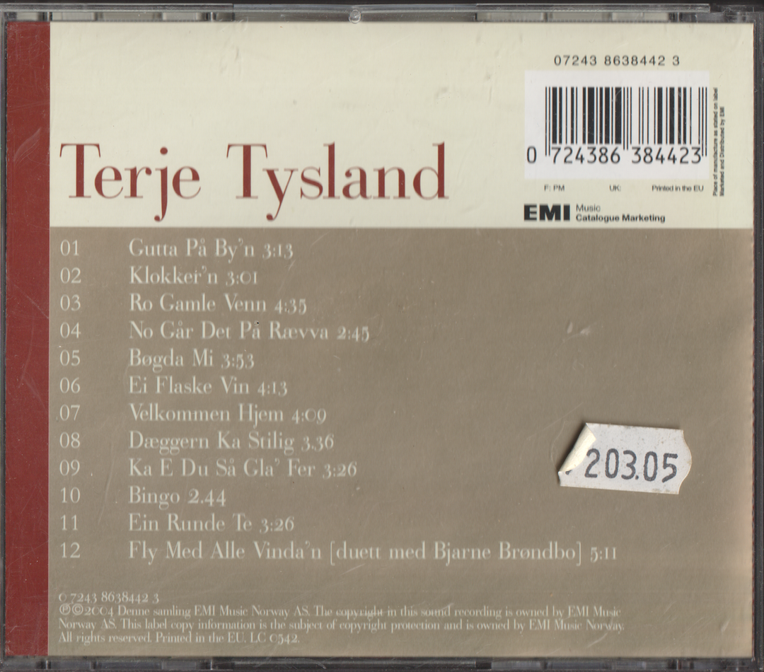 Terje Tysland, 2005, Gull (EMI Gull). CD.