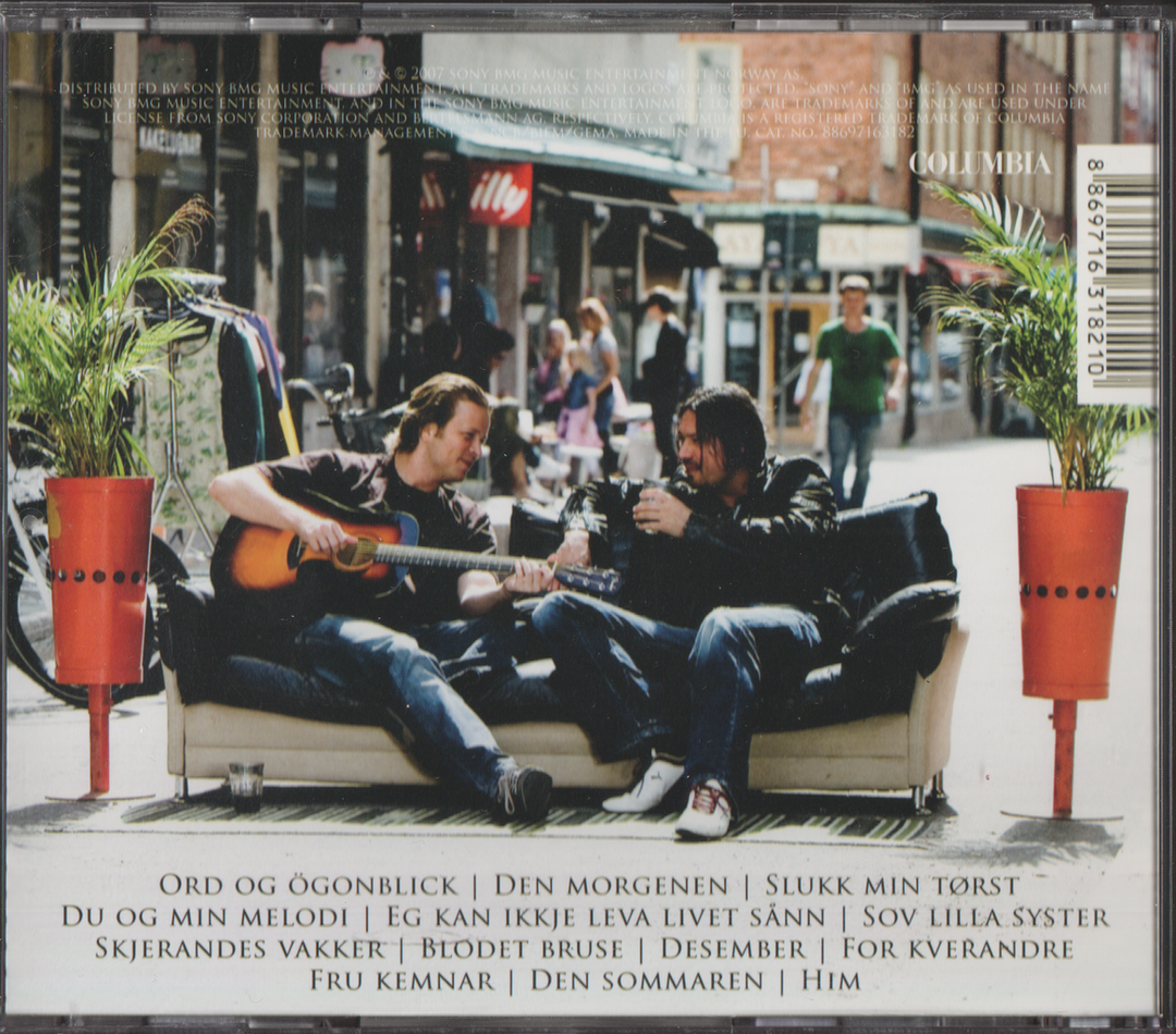 Vidar Johnsen & Peter Nordberg. 2007. Ord og øgonblick. CD.